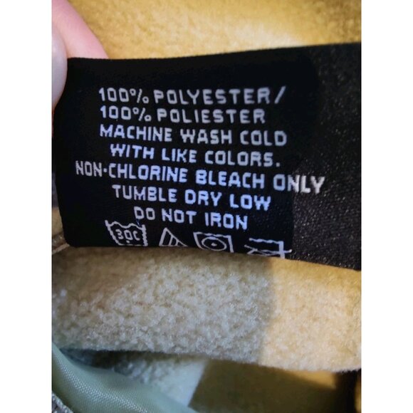 Notre Dame Vtg P2 Reversible Beige Fleece Navy Blue Nylon Pullover Jacket XL - Picture 8 of 12